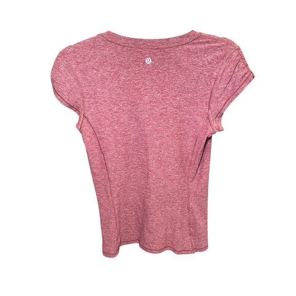 Lululemon Women 4 Time To Sweat Short Sleeve Heathered So Merlot Red Burgundy - Picture 6 of 12